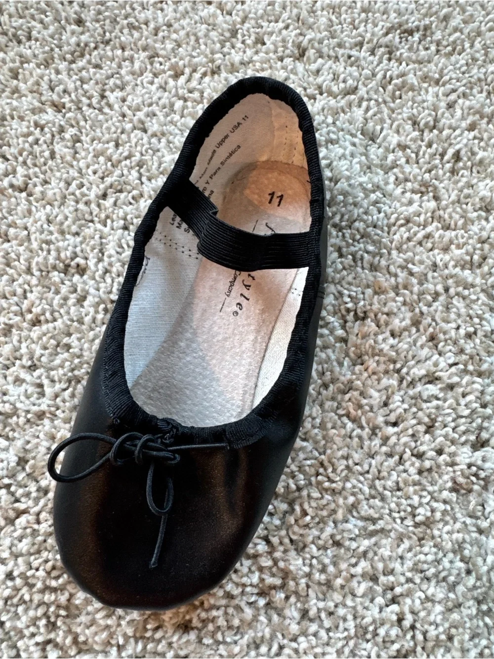 Freestyle Girls Ballet Shoes Bundle Size 11 Pink Black Dance Slippers Lot Flats